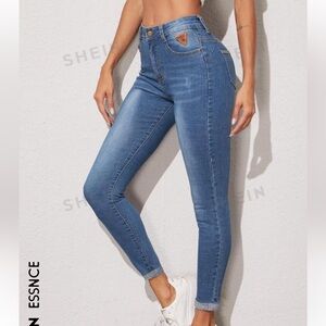 💗 Shein - Womens‎ High Waisted Skinny Jeans